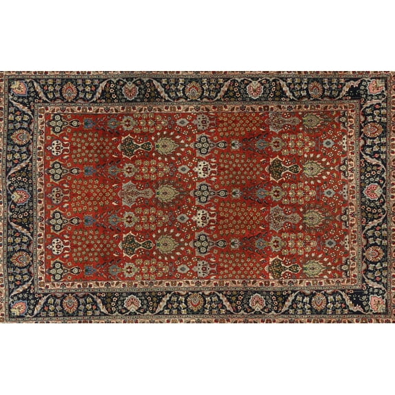 Ahgly Company Indoor Rectangle Traditional Saffron Red Persian Area Rugs, 3' x 5'