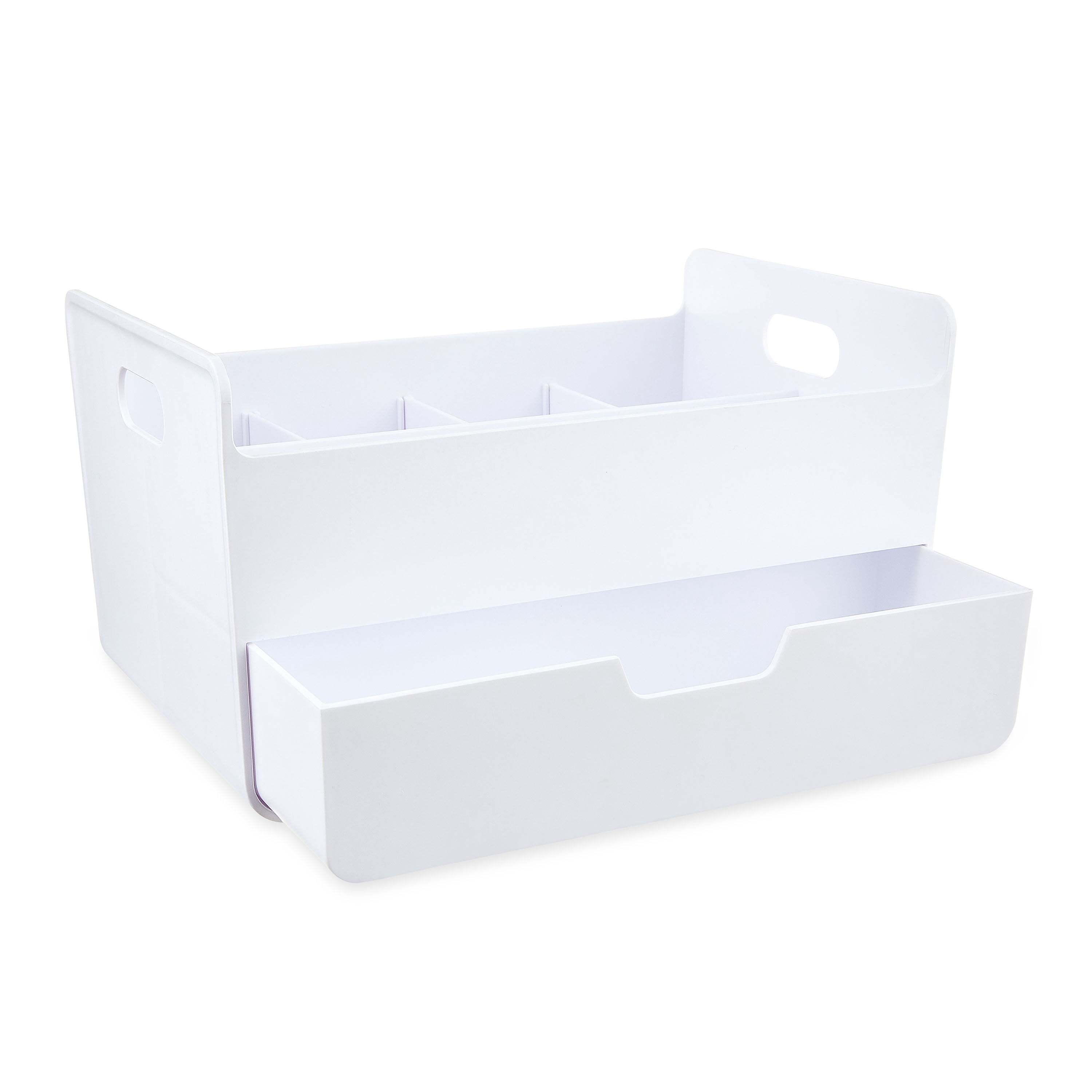 Pen+Gear Plastic Desktop Caddy Organizer, White
