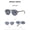 Black frame black gray piece, variant on Mens Sunglasses UV400 Protection Full Frame Metal Lens