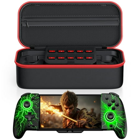 Switch Controller with Carrying Case- Customizable Turbo Buttons with HD Rumble Vibration, Ergonomic Joy-Con Grip for Nintendo Switch Family Games