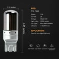thumbnail image 4 of 2Pcs Chrome 7440 T20 144SMD Amber Canbus Error Free LED Lamp Bulb Turn Signal Light, 4 of 8