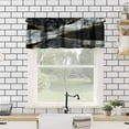 thumbnail image 4 of Marble Texture Valances Curtain for Kitchen, Black Grey Luxury Modern Abstract Window Treatment Valances Short Curtains Rod Pocket Drape for Dining Room Home Decor, 54x18inch, 4 of 6