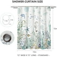 thumbnail image 3 of Nautical Shower Curtain Coral Seashell Beach Shower Curtains for Bathroom Decor Under The Sea Themed Bathroom Shower Washable Durable Fabric Shower Curtains 72x72 in, 3 of 6