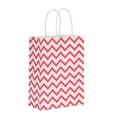 thumbnail image 2 of Party Packaging Clothing Bag, 25Pcs Small Wave Shape Kraft Paper Gift Bags with Handles Bags Recyclable Tote Bag(Red), 2 of 8