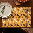 thumbnail image 4 of Halloween Icons Pattern Summer Placemats Table Placemats Set Of 6-Linen Kitchen Washable Placemats Table Mats 11.8"x17.7" Non-Slip Heat Resistant, 4 of 5