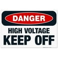 thumbnail image 1 of High Voltage Keep Off Sign, OSHA Danger Sign, 24x36 Corrugated Plastic, 1 of 7