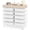 White, variant on Rolling Storage Cart with 10 Drawers, KINGTIDY Drawer Cart with Sturdy Frame for Craft Office School Storage, Rainbow