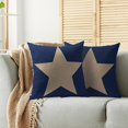 thumbnail image 2 of Blue American 4th of July Patriotic Pillow Covers 20X20 Set of 2, Tan Star Independence Memorial Day Throw Pillowcases Holiday Theme Home Decor Outdoor Farmhouse Cushion Cover Couch Sofa Bed, 2 of 6