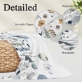 thumbnail image 4 of Gradient Blue Flower Throw Pillow Covers Watercolor Country Spring Blue Floral Butterfly Decorative Lumbar Pillow Cover Rectangle Cushion Case for Sofa Couch Bed Living Room Bedroom 16 X 24 Inches, 4 of 9