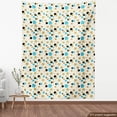 thumbnail image 4 of Ambesonne Abstract Fabric by the Yard Upholstery, Trippy Geometric Round, 1 Yard, Aqua, 4 of 5