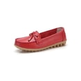 thumbnail image 3 of Gomelly Womens Nursing Shoes Bow Loafers Comfort Moccasins Nonslip Flats Driving Kitchen Boat Shoe Red 5, 3 of 7