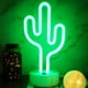 thumbnail image 1 of Luz LED de neón de cactus, letrero de neón de cactus, carga por USB o batería, letrero de neón de cactus, lámparas de neón, letreros luminosos para habitación infantil, decoración de dormitorio juveni, 1 of 5