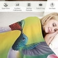 thumbnail image 3 of ARISTURING  Spring Hummingbirds Ultra-Soft Throw Blankets, Coloful Floral Birds Blanket for Bed Couch Sofa, All Seasons Home Camper Travel, 3 of 6