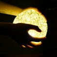 thumbnail image 3 of Labymos Veilleuse LED à Intensité Variable pour Enfants, Design Mignon de Moutons en Forme de Boule, Abat-Jour Tissé à la Main, Lampe Lune, 3 of 8
