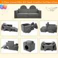 thumbnail image 2 of 8pcs Modular Kids Play Couch, Child Sectional Sofa, Toddler Sofa Set for Bedroom & Playroom, 2 of 7