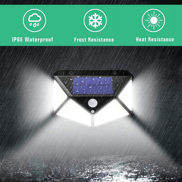Solar Lights Outdoor 100 Led Super Bright Motion Sensor Light 270° Wide Angle Wireless Waterproof Security IP65 Wall Lights for Front Door, Yard, Garage, Deck, Pathway, Porch Solar Lights Outdoor 100 Led Super Bright Motion Sensor Light 270° Wide Angle Wireless Waterproof Security IP65 Wall Lights for Front Door, Yard, Garage, Deck, Pathway, Porch