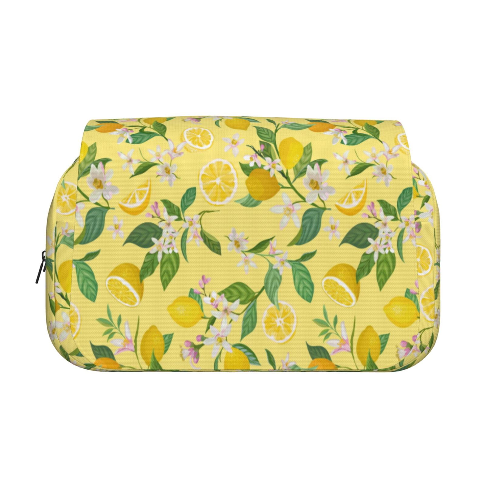 Rateoe Lemon (2) Pattern Double Clamshell Pen Case, Storage Organizer with Two Zipper Compartments– Holds Up to 50 Pencils & Pens