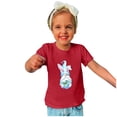 thumbnail image 1 of TIMIFIS T-Shirts Rouges de Pâques Lapin pour Tout-Petits Mignons Gnomes Œufs Imprimé Col Rond Manches Courtes T-Shirt Enfants Hauts d'Été T-Shirts de Pâques pour Garçons Filles 4 Ans, 1 of 4