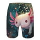 thumbnail image 3 of Balery Whimsical Axolotl Fantasy Traje de Baño Estilo Hawaiano para Hombre, Shorts de Secado Rápido con Bolsillos-Large, 3 of 6