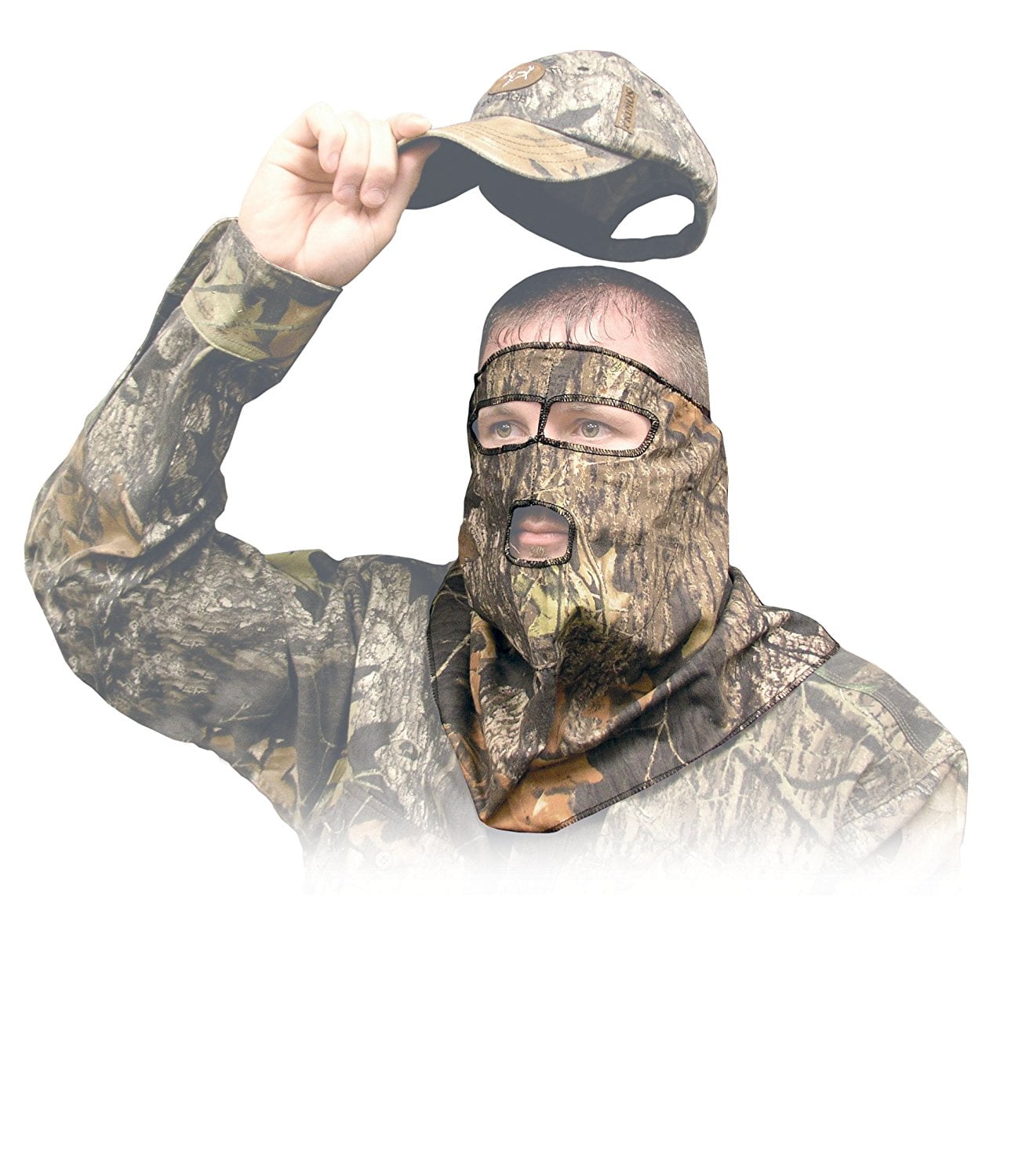 Primos Ninja Cotton 3 4 Face Mask (Mossy Oak New Break-Up) by