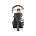 thumbnail image 2 of BLISSFUL STEP Women's Shoes T Strap Slingback Platform Stiletto Heel Sandals Gray 8, 2 of 8