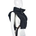 thumbnail image 2 of Chaleco chaqueta de algodón con cinturón y hebilla de metal relleno de algodón y cremallera con cuello alto estilo chica picante estilo europeo y americano, 2 of 6