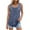Navy, variant on Mrat Sleeveless Basic Tight T Shirts Women's Tank Tops 2024 Pleated Round Neck Loose Fitting Casual Flowy Tunic Sleeveless Shirts S-312 Navy XXL
