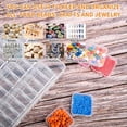 thumbnail image 3 of Bead Organizer Box, 60Pcs Small Bead Storage Boxes with Hinged Lid, Large Craft Case with Handle,for Jewelry Making, 3 of 6