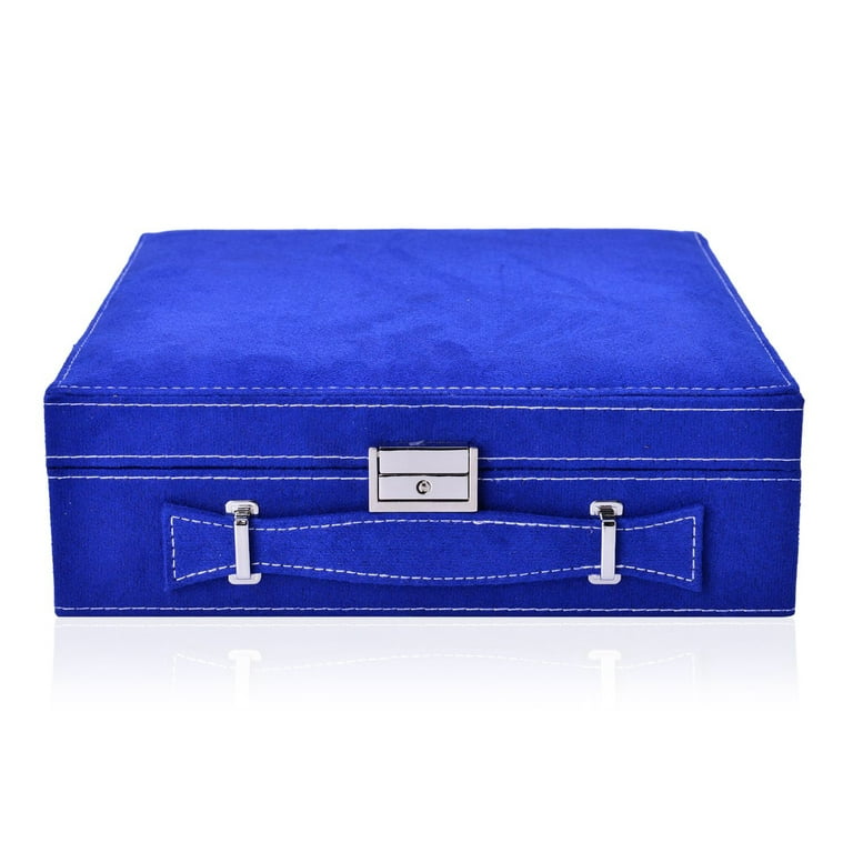 Shop LC Women Royal Blue Velvety Box Organizer 2 Layer Anti-Tarnish Scratch  Protection 