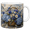 Ceramic Mug, variant on Lotusprint LLC Personalized Blue Hydrangea 2D Print Flat Ceramic Mug, Garden Drinkware Gift For Flower Lovers