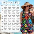 thumbnail image 7 of Xoenoiee Colorful Dog Paw Print Plus Size Tankini Swimsuit for Women Two Piece Tummy Control Bathing Suit Blouson Racerback Tankini Top with Shorts, 2XL, 7 of 7