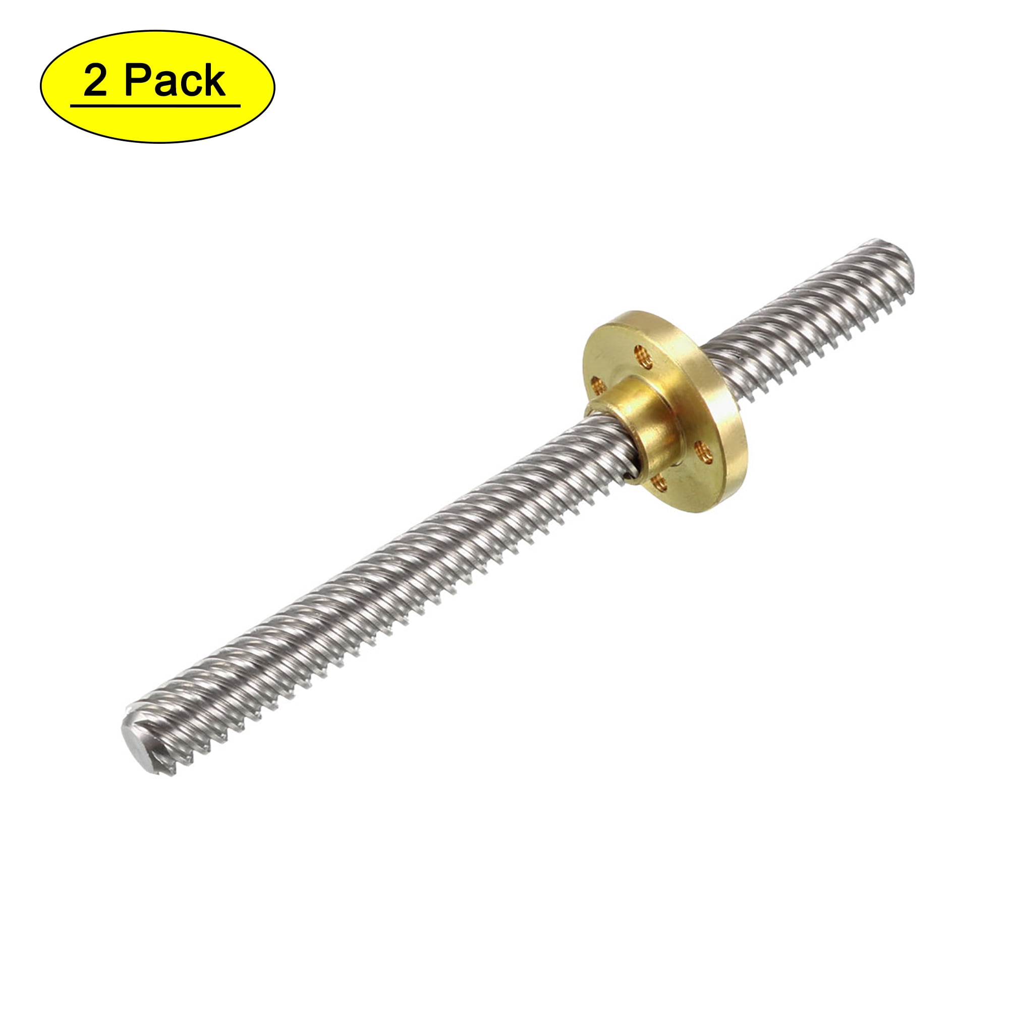 Uxcell 4''x0.08''x0.47'' Screw Rod with Copper Nut for 3D Printer ...
