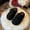 Black, variant on Women's Winter Platform House Slippers Fuzzy Indoor Outdoor Slides Plush Anti-Slip Warm Cozy Slip-On Shoes Yellow 6.5(38)