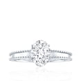 thumbnail image 4 of 1 Carat Diamond Engagement Ring (Lab Grown Diamond, EF-VS Grade), 925 Sterling Silver, US 4.00, 4 of 8