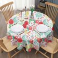 thumbnail image 3 of Pioneer Flower Floral Print Pattern Round Tablecloth 60"x60",Wrinkle Wipeable Table Cloth for Kitchen Dining Room Picnic Patio Party, 3 of 6