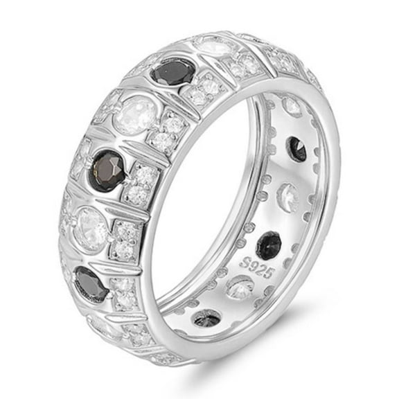 Moissanite Rings for Men Gold Wedding Band Personality 925 Sterling Silver Statement Ring D Color VVS1 Clarity Moissanite Eternity Ring Size 7-12