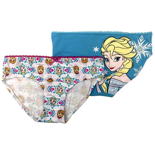 Frozen, Girls Underwear, 2 Pack Cotton Spandex Panties (Little Girls