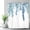 Blue Leaves, variant on Olive Green Leaves Stall Shower Curtain 35Wx72H Inch Small Walkin Watercolor Eucalyptus Botanical Plants Earthy Spring Modern Fabric Waterproof Home Bathtub Decor 7 Pack Plastic Hooks