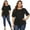 Black, variant on Babysbule Womens Tops Women Casual Summer Plus Size Short Sleeve T Shirt Top Blouse