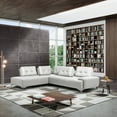 thumbnail image 3 of ACME Turano 2-Piece Upholstered Sectional Sofa in Pearl White, 3 of 4