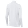 thumbnail image 3 of Women's-Antigua  White Alex Bowman Reprocess Quarter-Zip Pullover Top, 3 of 3