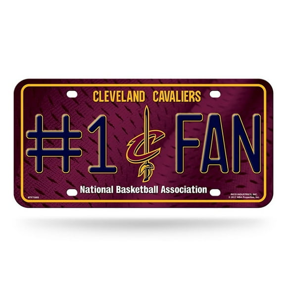 Cleveland Cavaliers #1 Fan Metal License Plate