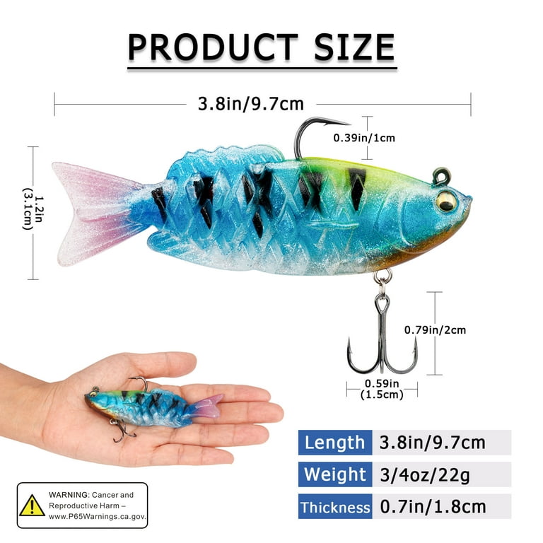 THKFISH Fishing Lures Soft Lures Pre-Rigged Fishing Bait for