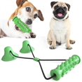 thumbnail image 1 of Dog Toys Pet Double Sucker Serrated Molar Stick Interactive Suction Cup Elastic Ropes Tooth Clean Chewing Squeaky Toothbrush, 1 of 6