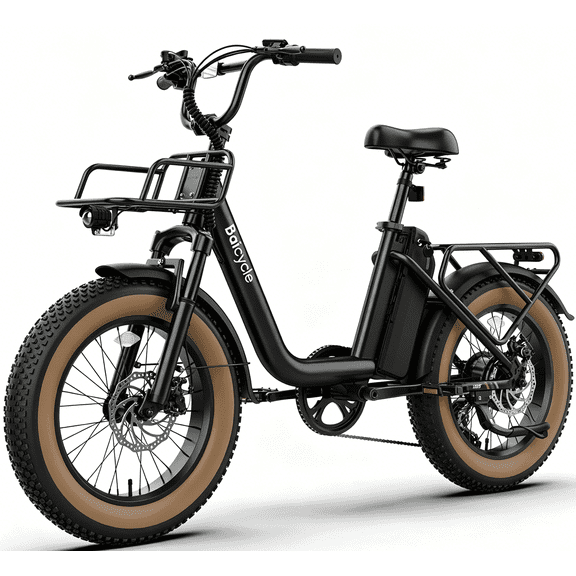 GSPEED U05 Step-Thru Electric Bike for Adults, 28MPH Ebike with 1800W Peak Motor, 48V 13Ah Removable Battery, Up to 90 Miles Range, 20"x4.0" Fat Tire Commuter Ebike with Rear Rack, UL2849 Certified,