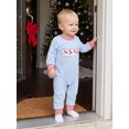 thumbnail image 6 of Cenuakty Baby Boy Christmas Romper Embroidery Long Sleeve Crew Neck Bodysuit, 6 of 9
