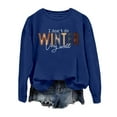 thumbnail image 3 of Women's Trendy Pullover Hoodie Letter Print Round Neck Top For Fall & Winter Lined Hoodie Women Distressed Plain Sweatshirt Cute Long Sleeve Top Blank Sweatshirts Butter Hoodies Women Light Pullover, 3 of 3