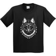 thumbnail image 3 of Inktastic Tribal Wolf Head Youth T-Shirt, 3 of 5
