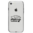 thumbnail image 1 of DistinctInk Clear Shockproof Hybrid Case for iPhone 7 8 SE (2020 Model) 4.7" Screen TPU Bumper Acrylic Back Tempered Glass Screen Protector - It's Not Hoarding If It's Makeup, 1 of 5