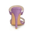 thumbnail image 2 of BLISSFUL STEP Women's Glitter Rhines Stiletto Heel Sandals Purple 10, 2 of 8